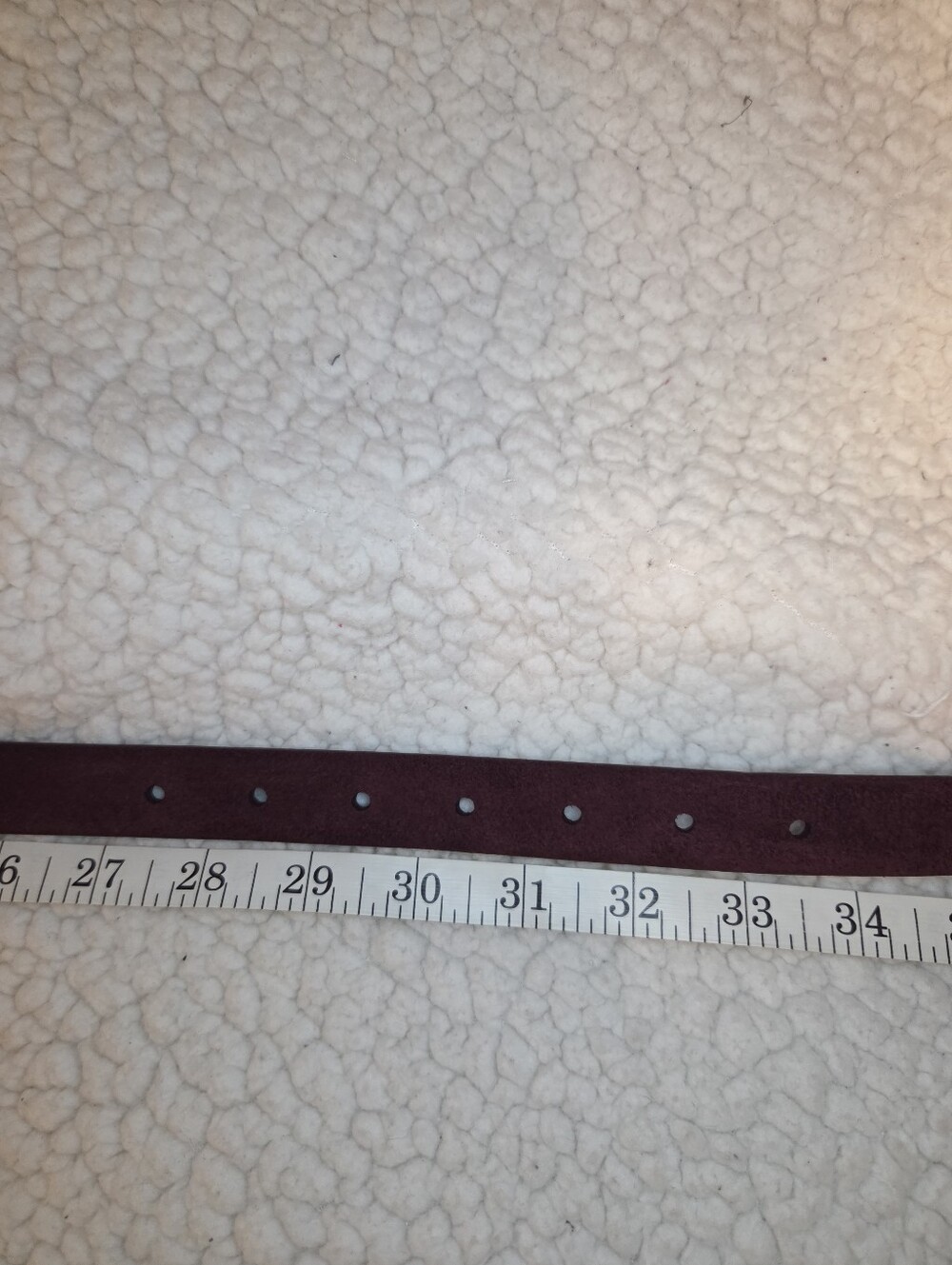 Madewell Suede Burgundy Leather Belt XS - Picture 7 of 7